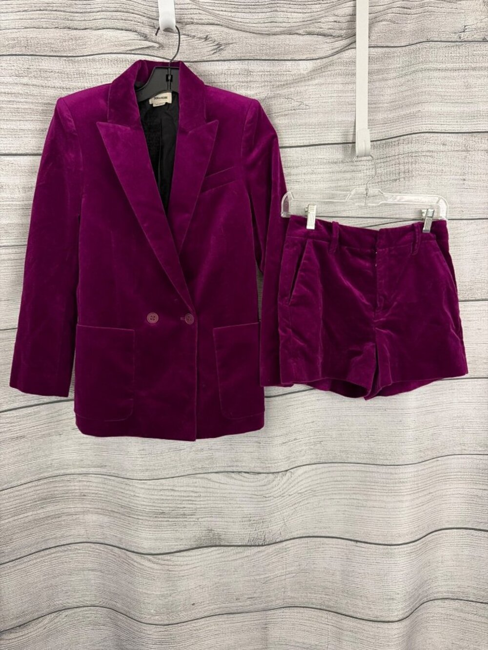 Zadig & Voltaire Visko Velvet Jacket Size 38, shorts size 36